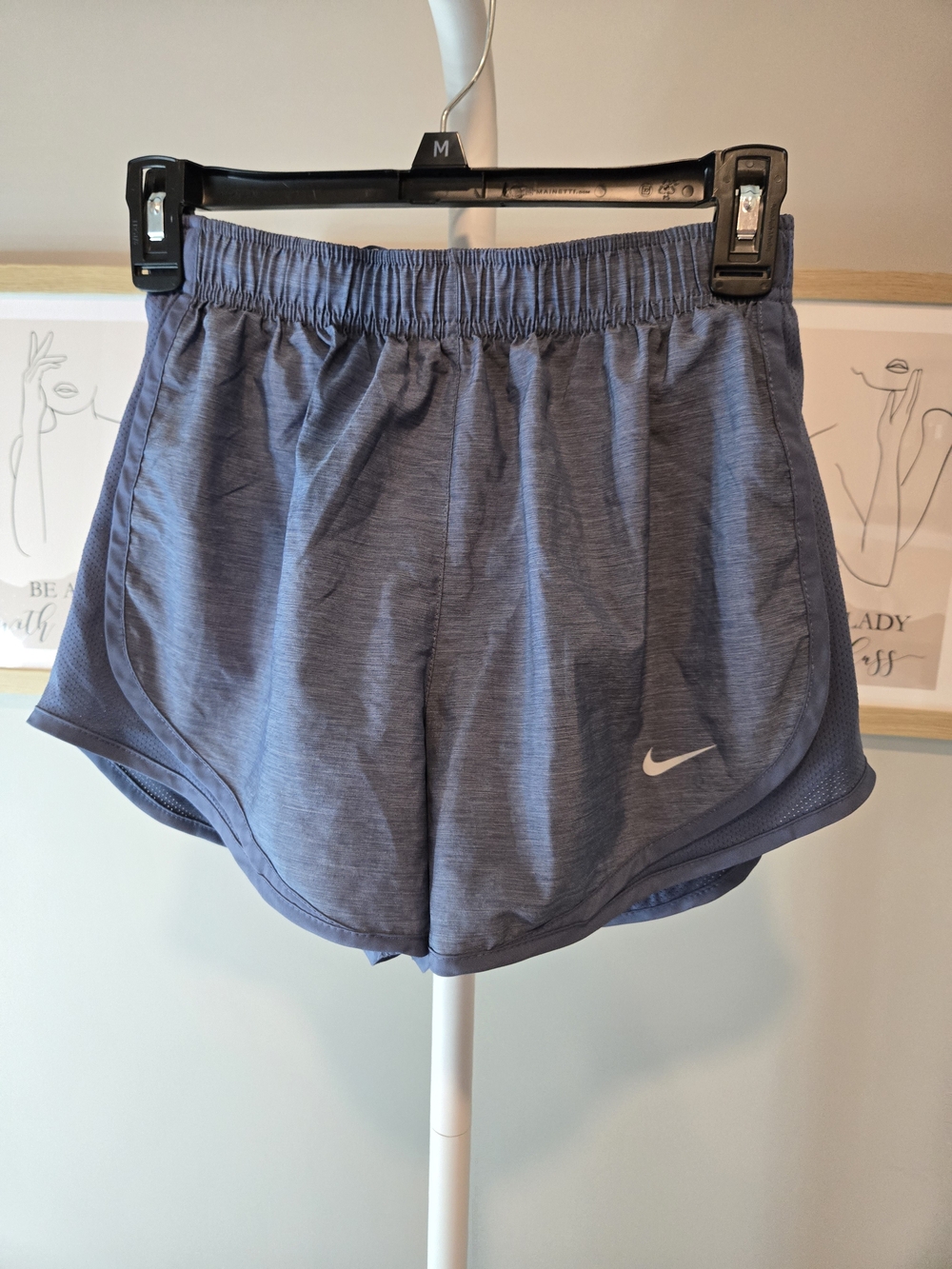 Nike Women’s Heathered Slate Blue Athletic Shorts